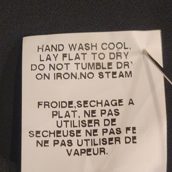 Karen Kane Black Silver Metallic Shimmery Evening Tunic Top with Side Bows Large - Picture 11 of 12